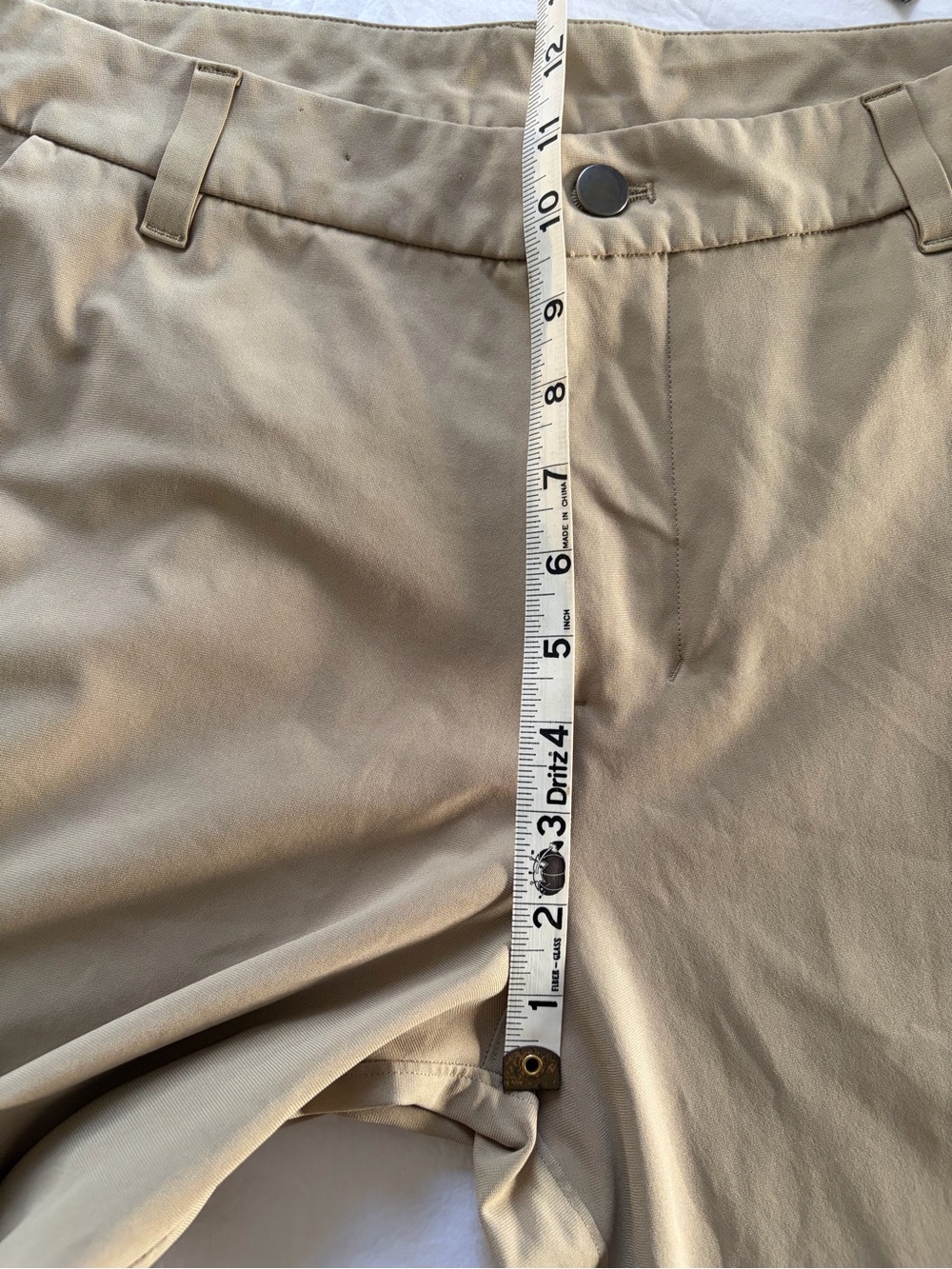 Lululemon Men's ABC Short 33 Khaki Tan Warpstreme Travel Golf Shorts 9" - Picture 13 of 16